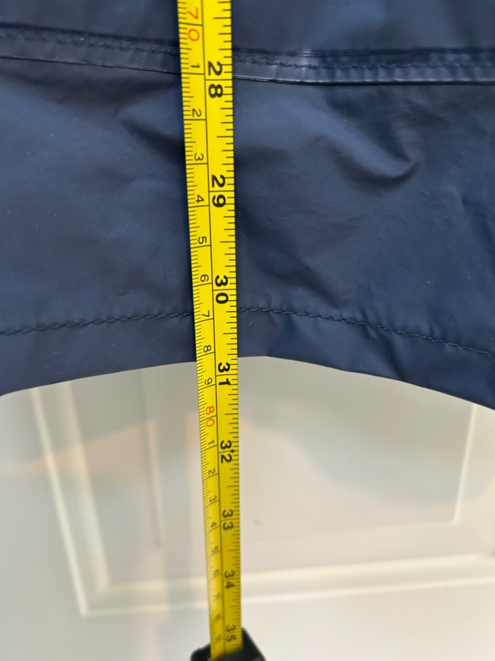 Columbia Navy Rain Jacket with Yellow Logo Men’s L - Picture 7 of 8